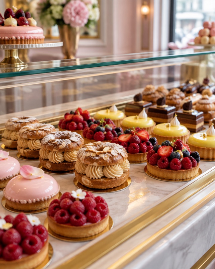 A pastry counter